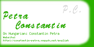 petra constantin business card